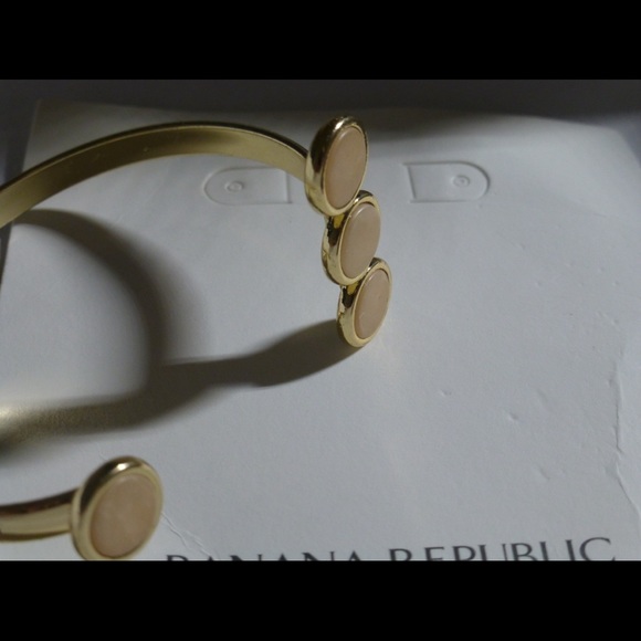 Banana republic bangle cuff gold cream brown - Picture 12 of 14